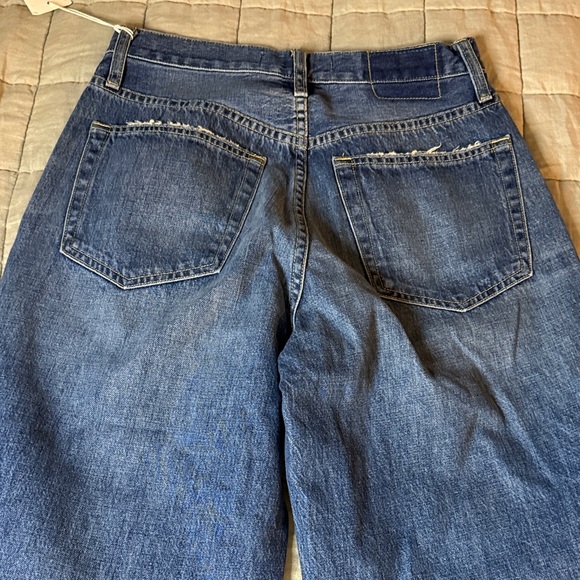 AMO Frida Flare Jeans Size 27 NWT High Rise Distressed Wide Leg $310 - Picture 6 of 7